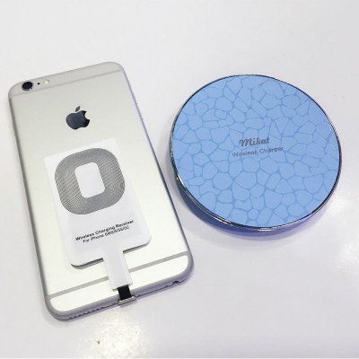 2017 universal qi wireless desktop charger with receiver for iphone/ for type-c/ for android